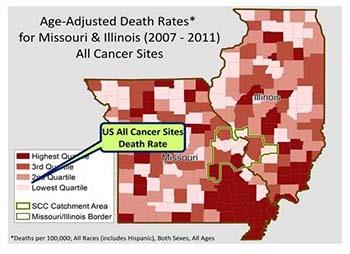 MO IL Cancer Death Rates